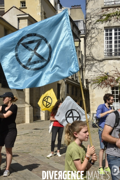 Notre coeur brûle  . Action d Extinction Rebellion France pour alerter sur les incendies en Amazonie et dans le monde.