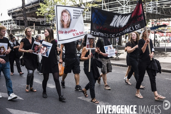 Marche vers le Grenelle  contre les féminicides.