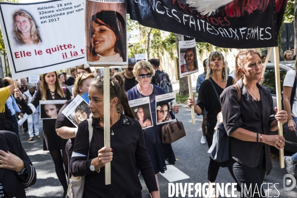 Marche vers le Grenelle  contre les féminicides.