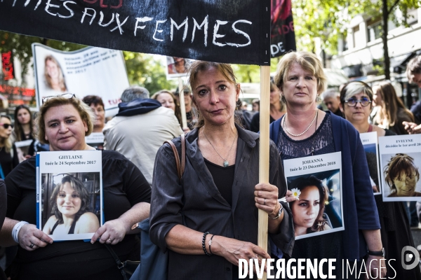 Marche vers le Grenelle  contre les féminicides.