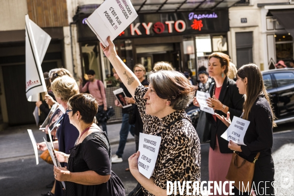 Marche vers le Grenelle  contre les féminicides.