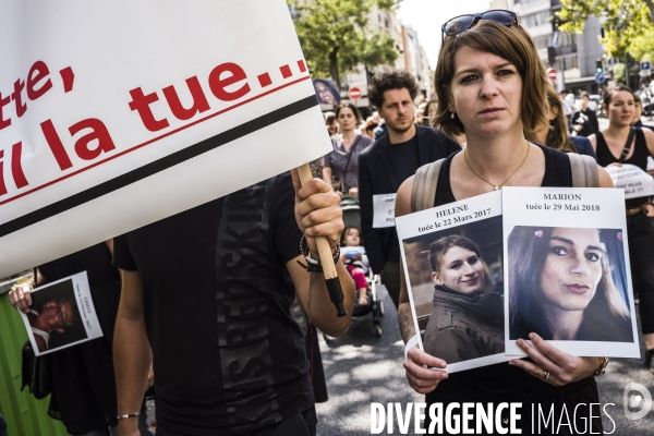 Marche vers le Grenelle  contre les féminicides.