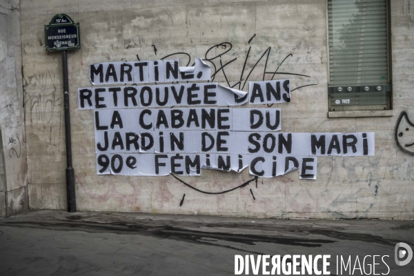 Affichage militant contre le féminicide.
