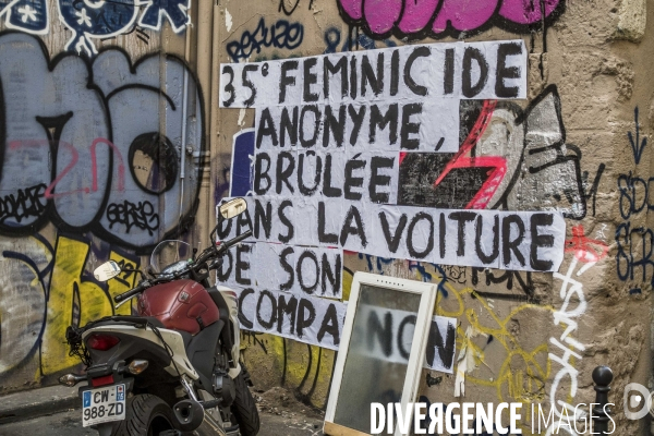 Affichage militant contre le féminicide.