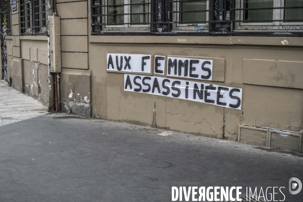 Affichage militant contre le féminicide.
