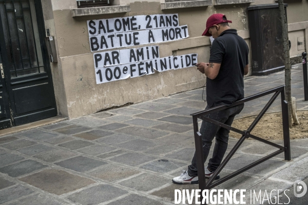 Affichage militant contre le féminicide.