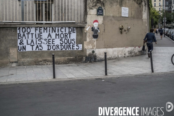 Affichage militant contre le féminicide.