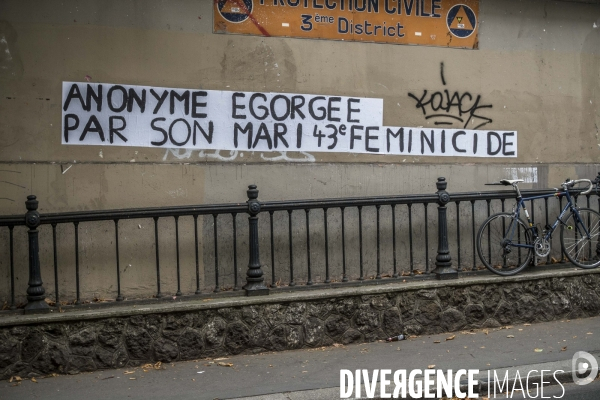 Affichage militant contre le féminicide.