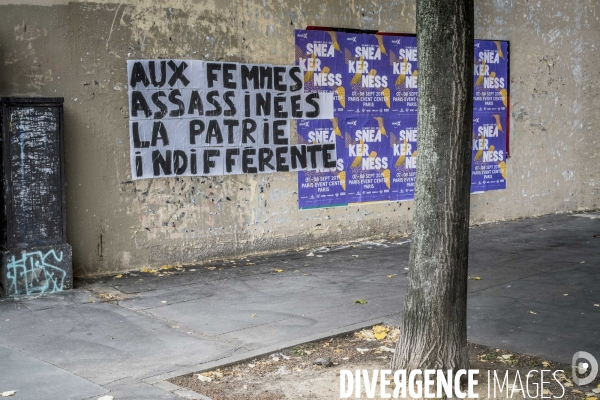 Affichage militant contre le féminicide.