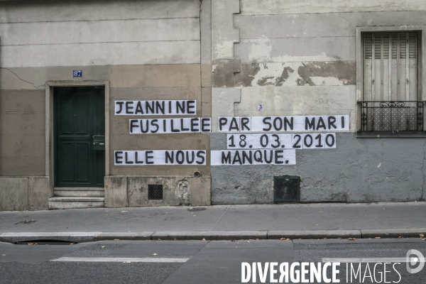 Affichage militant contre le féminicide.