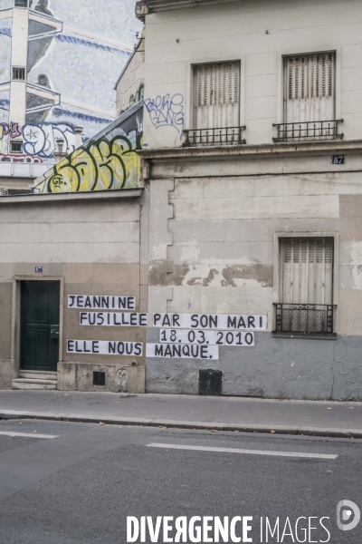 Affichage militant contre le féminicide.