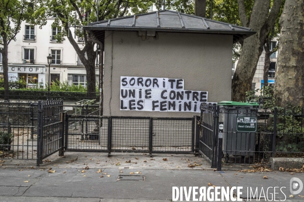 Affichage militant contre le féminicide.