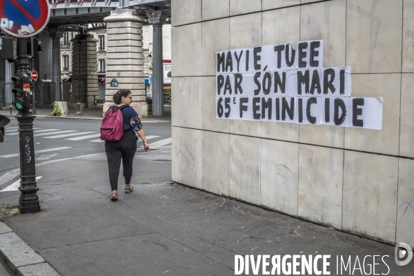 Affichage militant contre le féminicide.