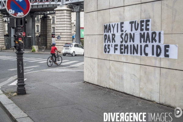 Affichage militant contre le féminicide.