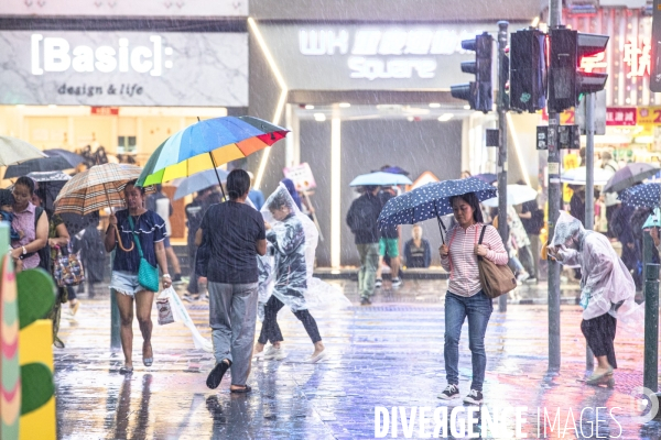 La couleur de la pluie a HONG KONG.