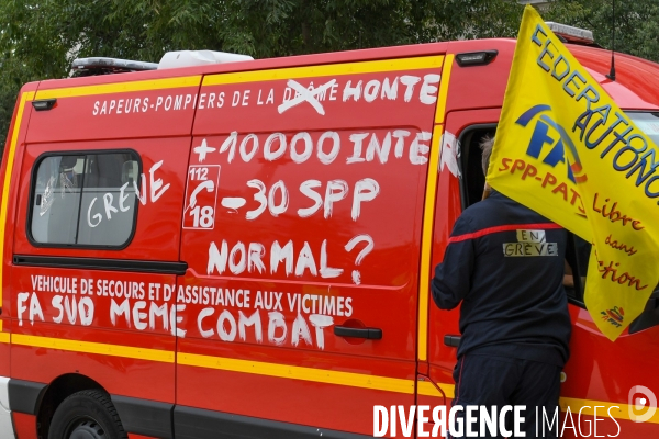Mobilisation des pompiers et hospitaliers à Valence