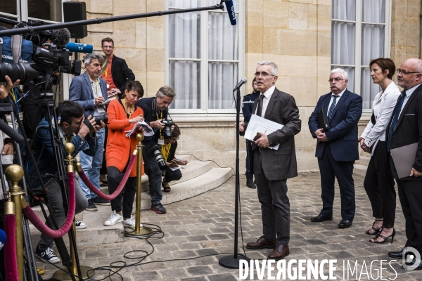 Edouard Philippe reçoit les partenaires sociaux, réforme des retraites.