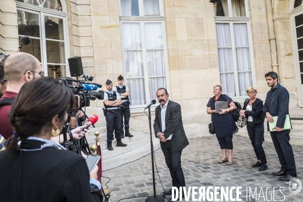 Edouard Philippe reçoit les partenaires sociaux, réforme des retraites.