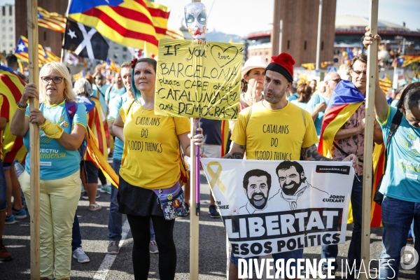 Diada 2019 les independantistes catalans dans les rues de barcelone