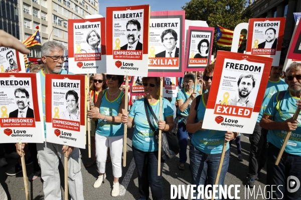 Diada 2019 les independantistes catalans dans les rues de barcelone