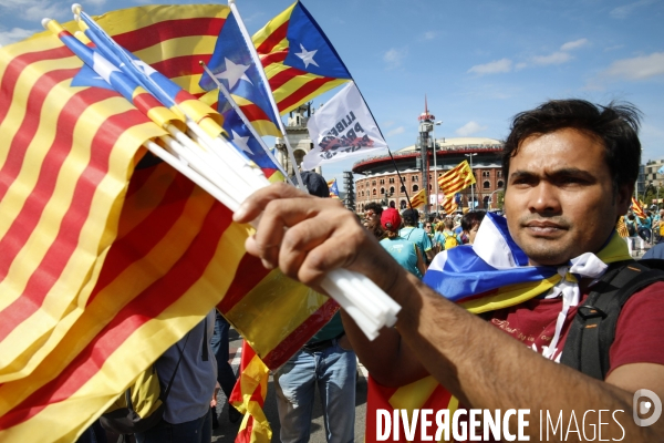 Diada 2019 les independantistes catalans dans les rues de barcelone