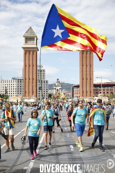 Diada 2019 les independantistes catalans dans les rues de barcelone