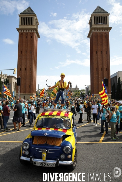 Diada 2019 les independantistes catalans dans les rues de barcelone