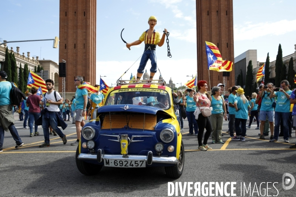 Diada 2019 les independantistes catalans dans les rues de barcelone