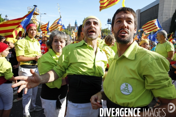 Diada 2019 les independantistes catalans dans les rues de barcelone