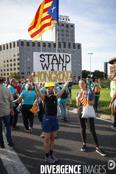 Diada 2019 les independantistes catalans dans les rues de barcelone