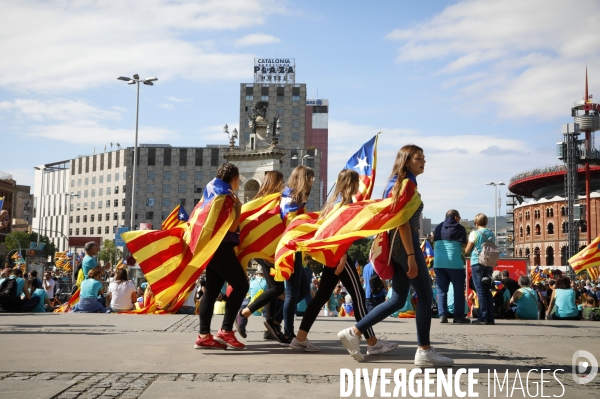 Diada 2019 les independantistes catalans dans les rues de barcelone