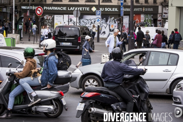 Le chaos des embouteillages dans Paris.