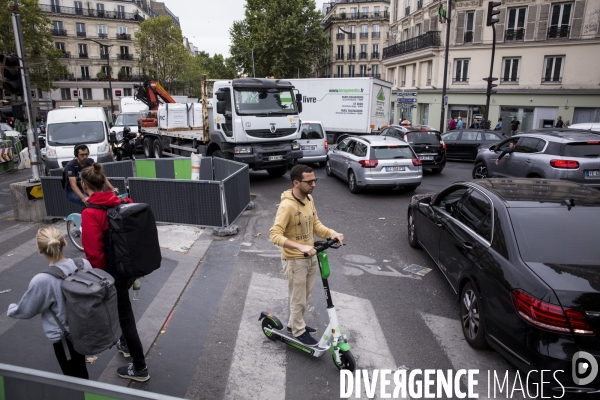 Le chaos des embouteillages dans Paris.