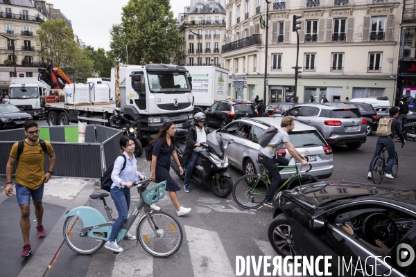 Le chaos des embouteillages dans Paris.