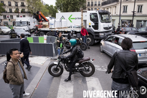 Le chaos des embouteillages dans Paris.