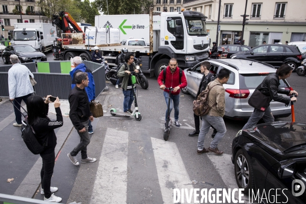 Le chaos des embouteillages dans Paris.