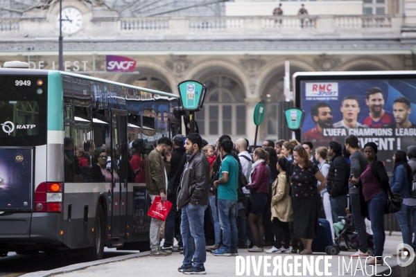 Le chaos des embouteillages dans Paris.