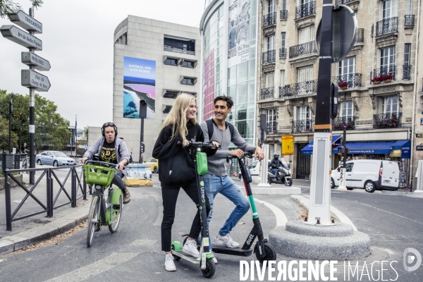 Paris - Mobilites douces par temps de particules fines