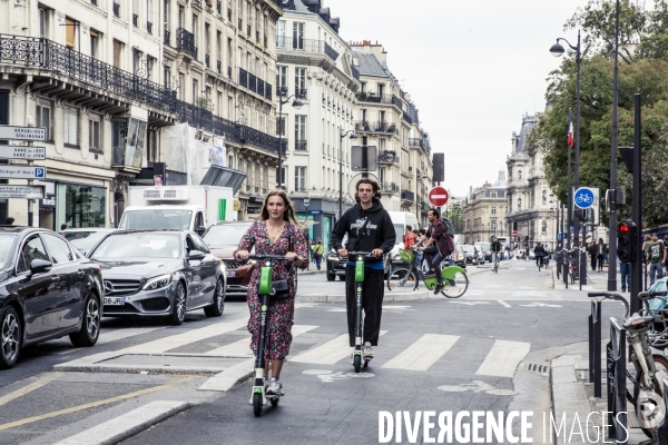 Paris - Mobilites douces par temps de particules fines