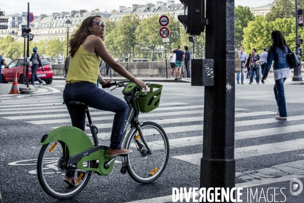 Paris - Mobilites douces par temps de particules fines