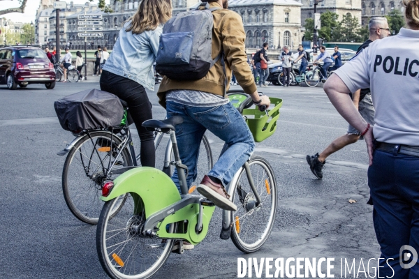 Paris - Mobilites douces par temps de particules fines