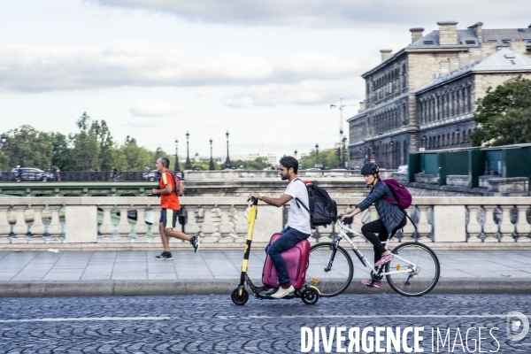 Paris - Mobilites douces par temps de particules fines