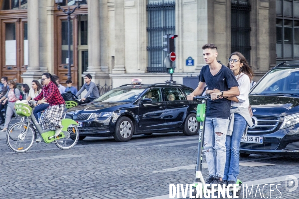 Paris - Mobilites douces par temps de particules fines
