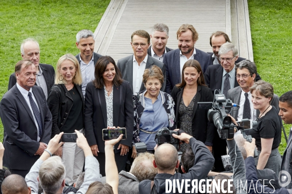 Conference presse de Anne Hidalgo , Maire de Paris, sur la Qualité de l air