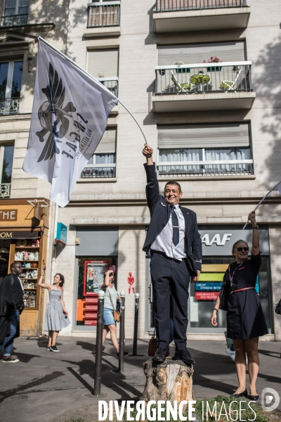 Manifestation des professions libérales contre le régime de retraites universel