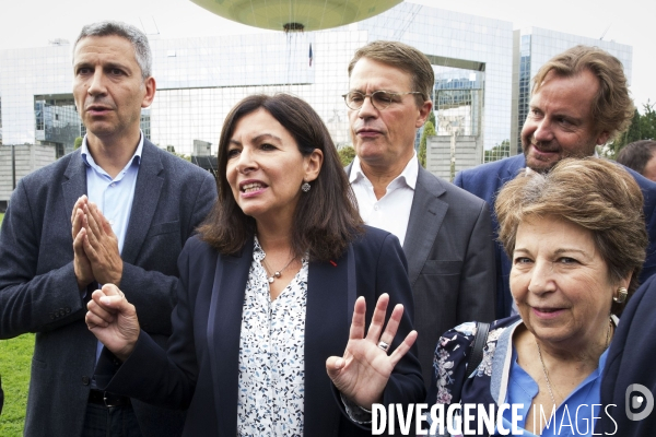 Anne HIDALGO conférence de presse sur la pollution de l air à Paris