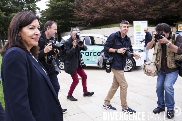 Anne HIDALGO conférence de presse sur la pollution de l air à Paris