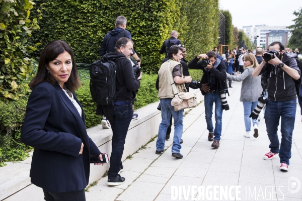 Anne HIDALGO conférence de presse sur la pollution de l air à Paris