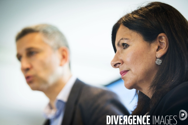 Anne HIDALGO conférence de presse sur la pollution de l air à Paris