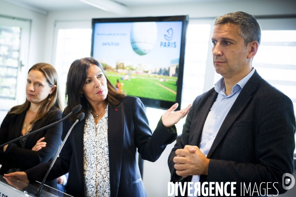 Anne HIDALGO conférence de presse sur la pollution de l air à Paris